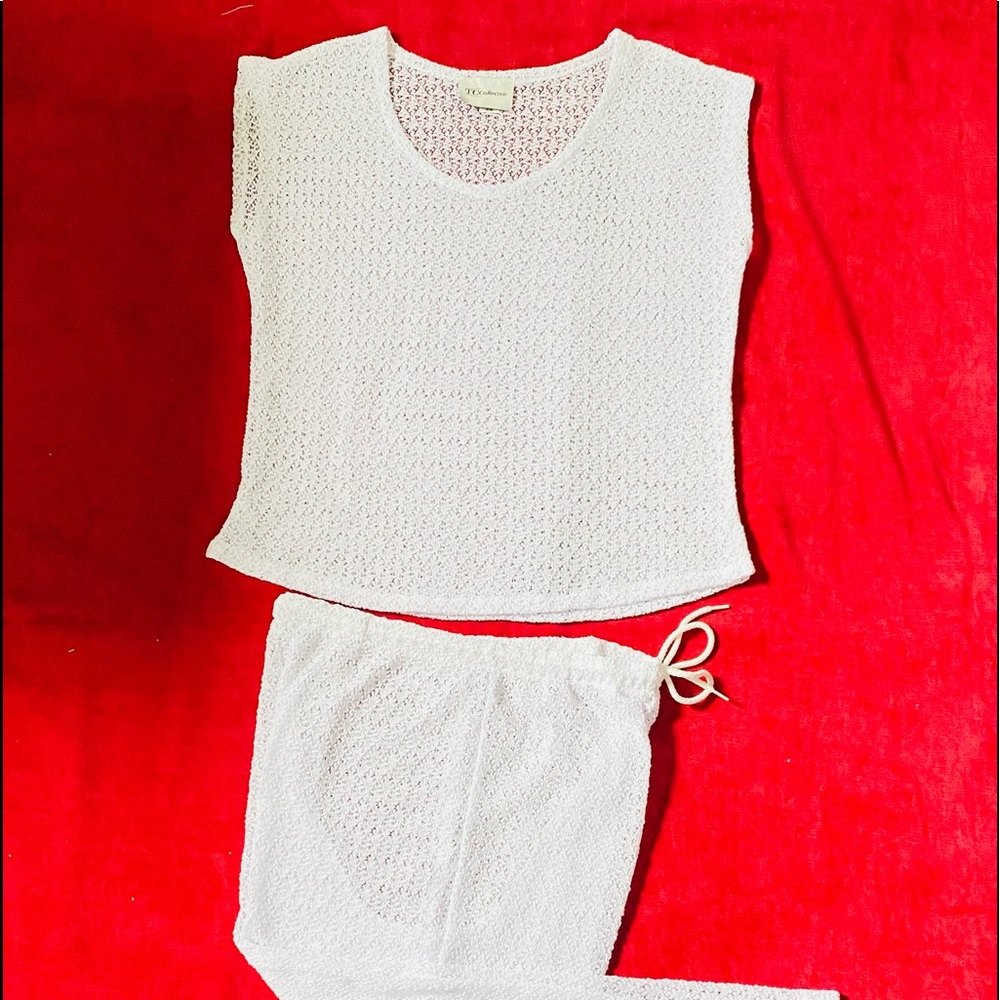 #T015 TC Collection top and bottom | women top and bottom | new | white medium